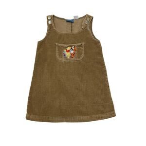 Vintage Winnie the Pooh Disney Corduroy Jumper Dress